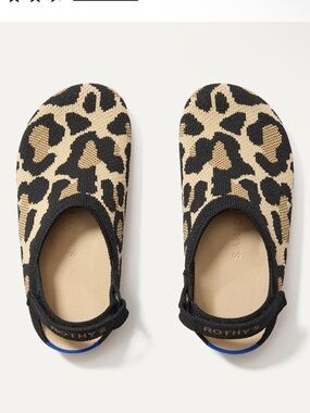 Rothy's Kids Leopard Slip-On Sneakers - Black & Tan